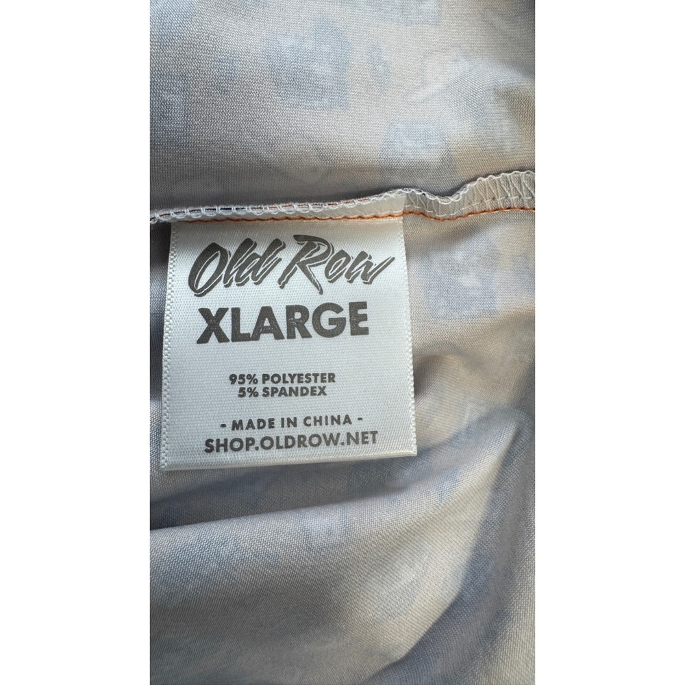 Old Row Men XL Orange Tailgate Print Performance Polo Shirt Short Sleeve Stretch - Picture 4 of 16